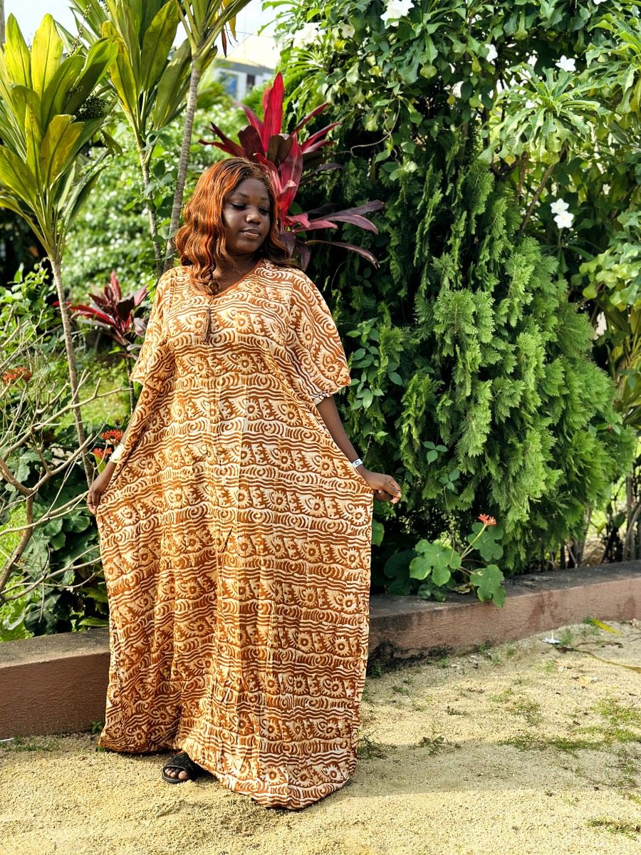 Adire bubu gown