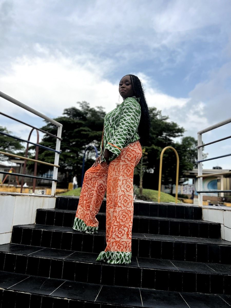 Adire crepe 2piece set